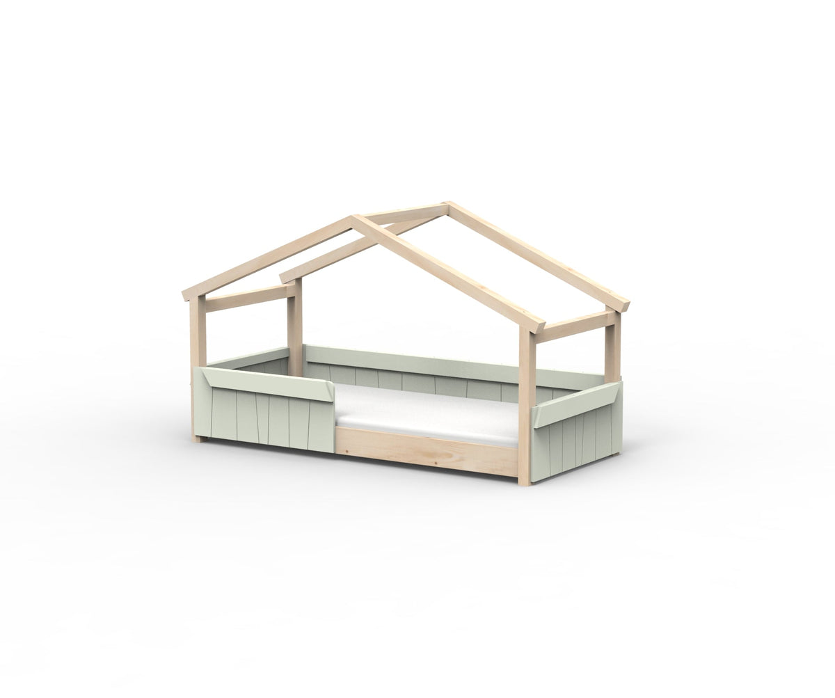 Mathy by Bols Star Light Hut Bed in Greige (Panels and guard rail)