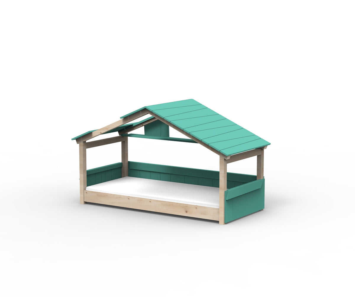 Mathy by Bols Star Light Hut Bed in Light Green (Panels, roof and shelf)