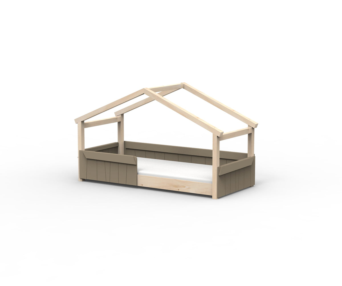Mathy by Bols Star Light Hut Bed in Linen (Panels and guard rail)