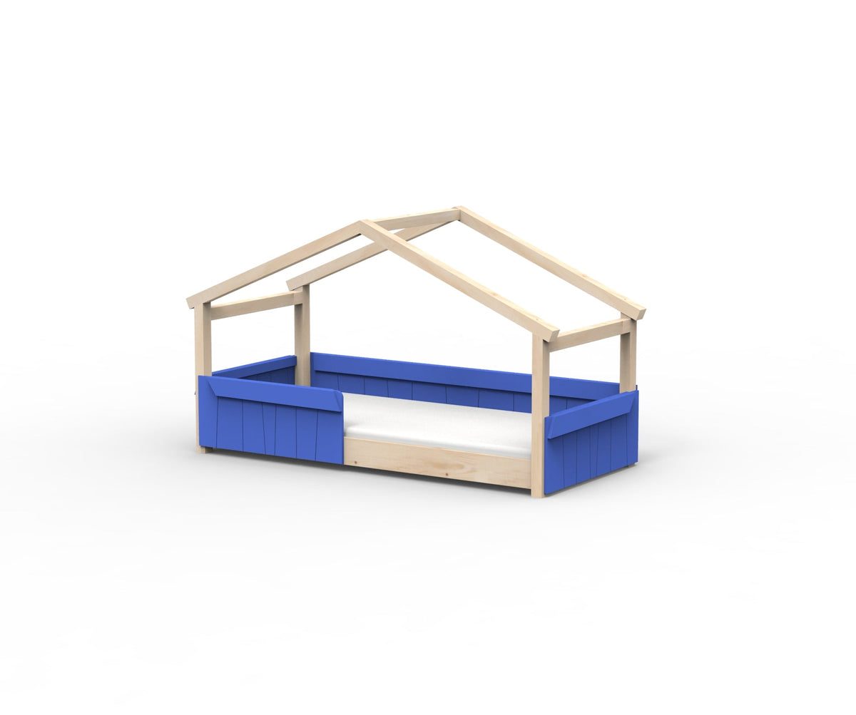 Mathy by Bols Star Light Hut Bed in Marseille Blue (Panels and guard rail)