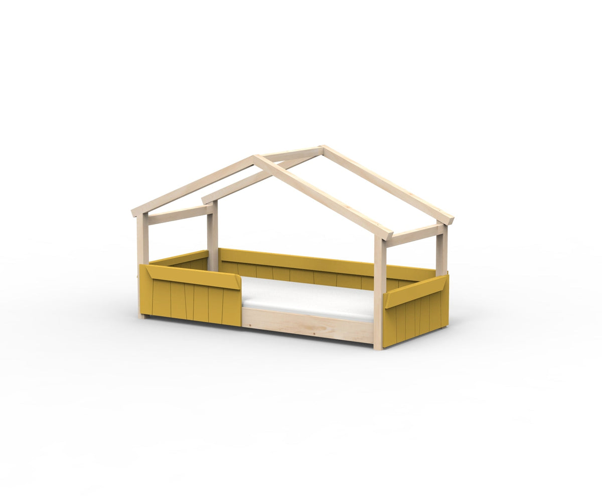 Mathy by Bols Star Light Hut Bed in Ochre (Panels and guard rail)