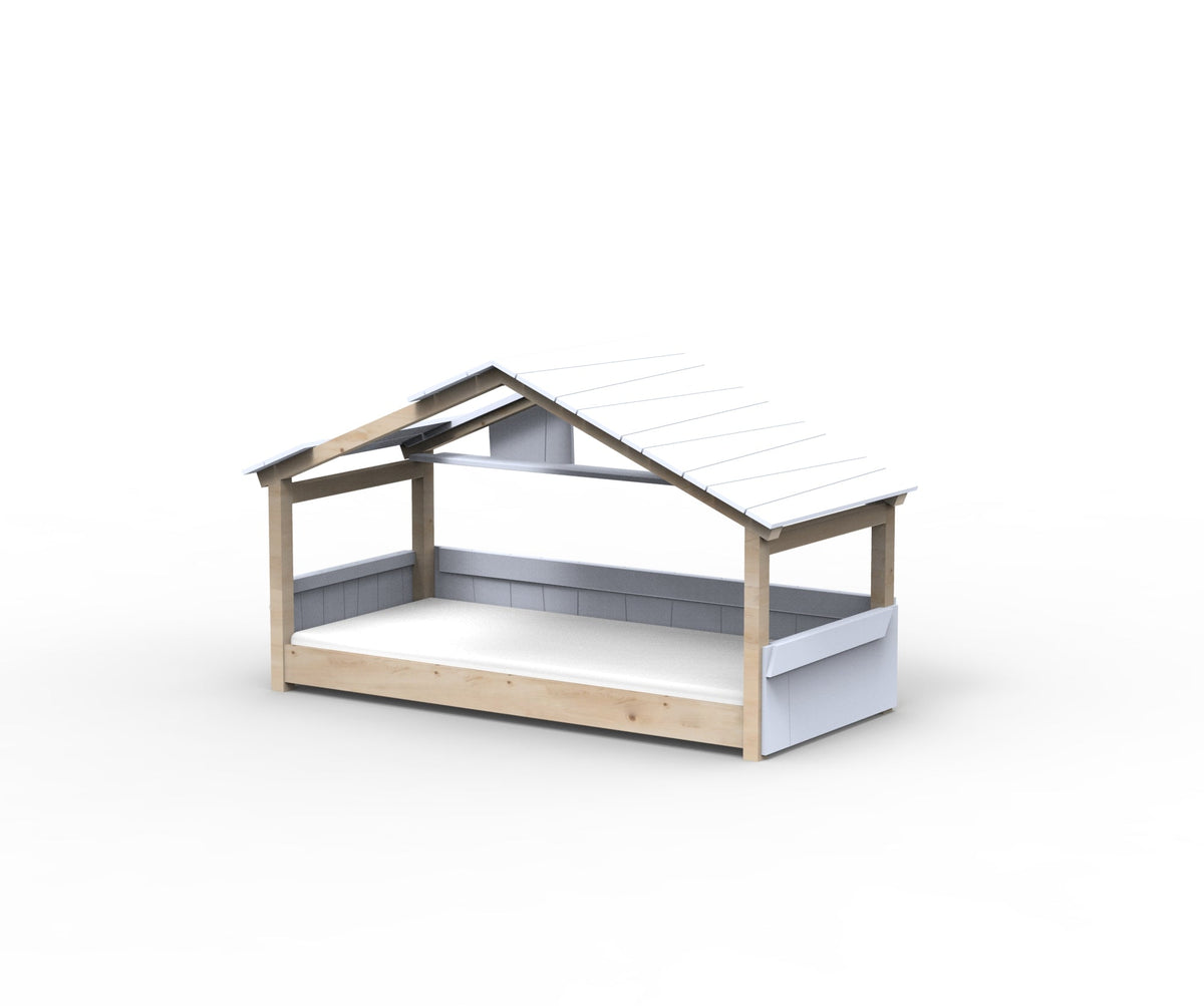 Mathy by Bols Star Light Hut Bed in Powder Blue (Panels, roof and shelf)