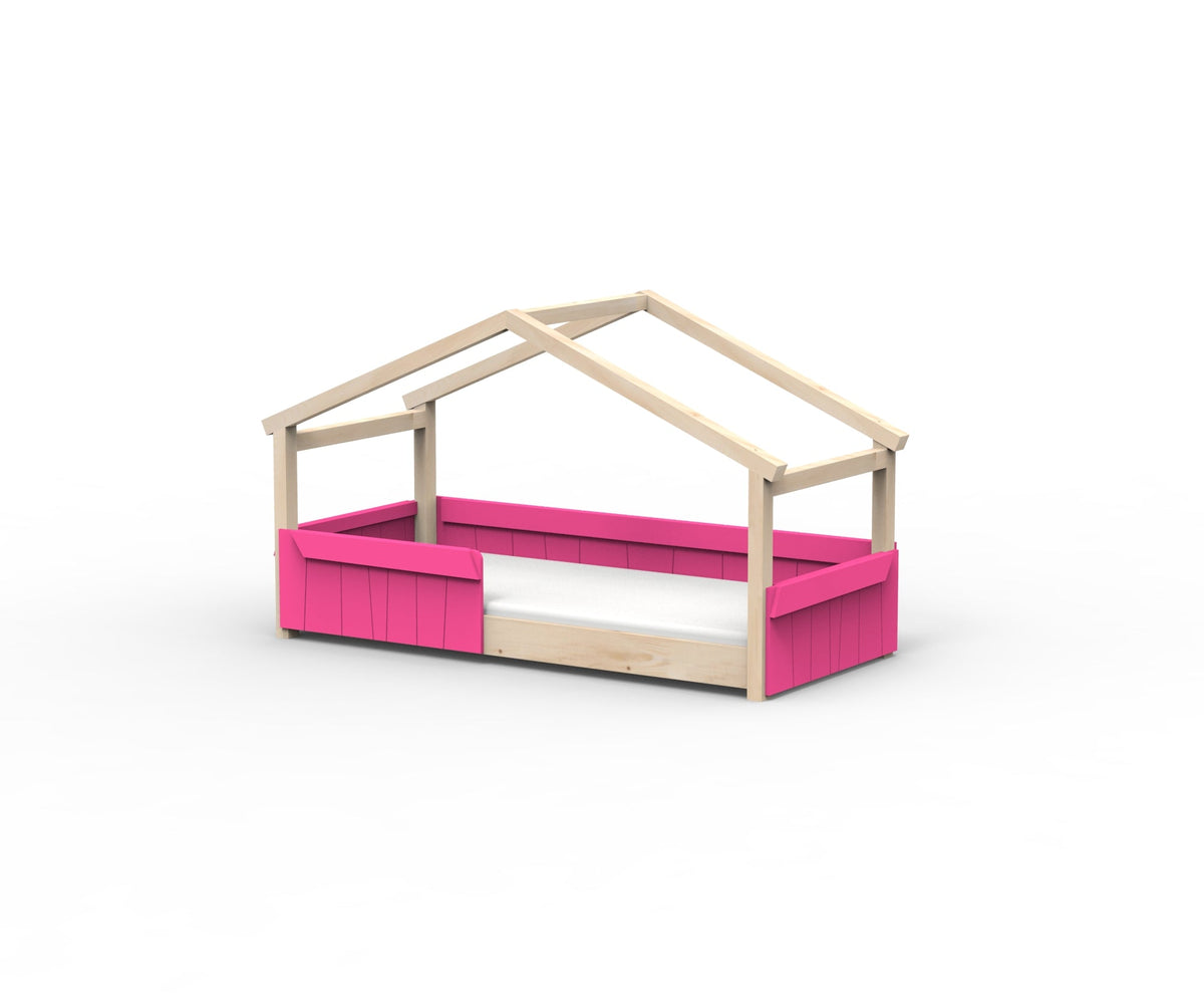 Mathy by Bols Star Light Hut Bed in Summer Pink (Panels and guard rail)