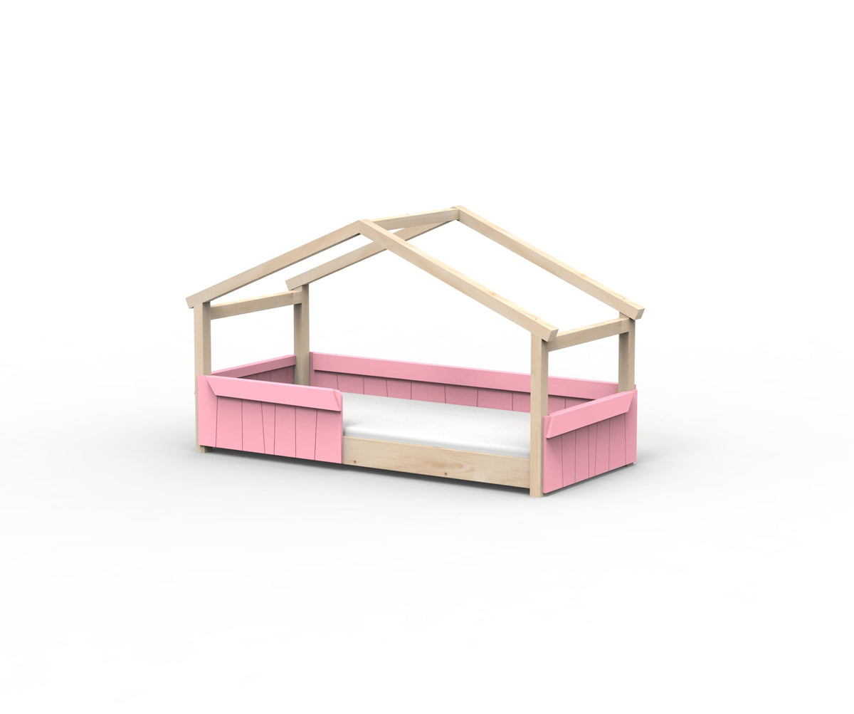 Mathy by Bols Star Light Hut Bed in Very Light Pink (Panels and guard rail)