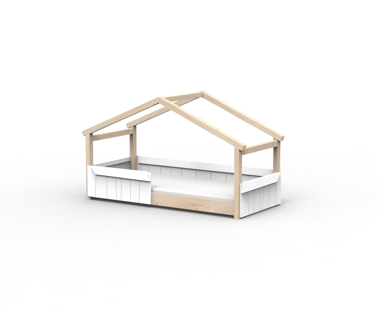 Mathy by Bols Star Light Hut Bed in White (Panels and guard rail)