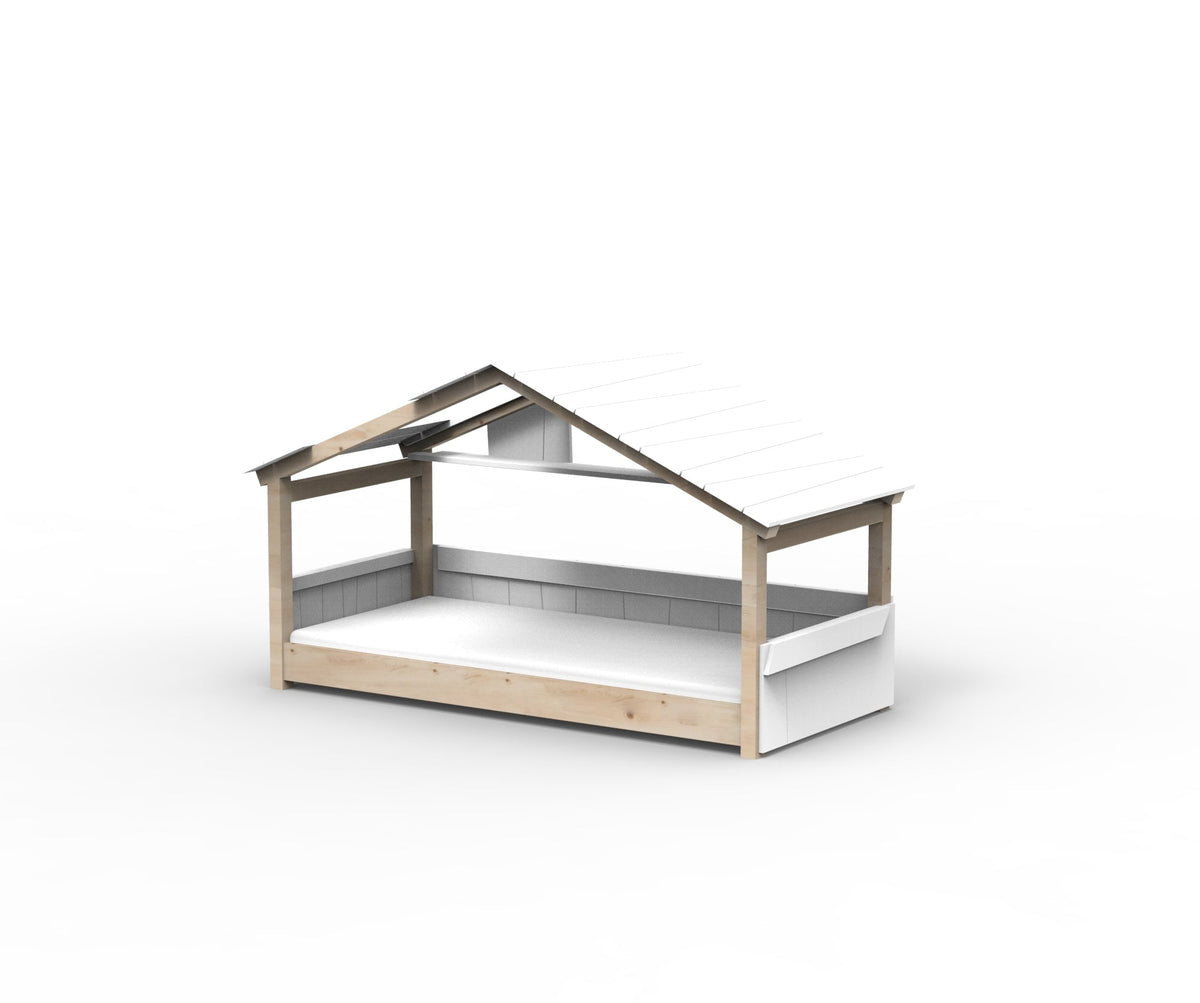 Mathy by Bols Star Light Hut Bed in White (Panels, roof and shelf)