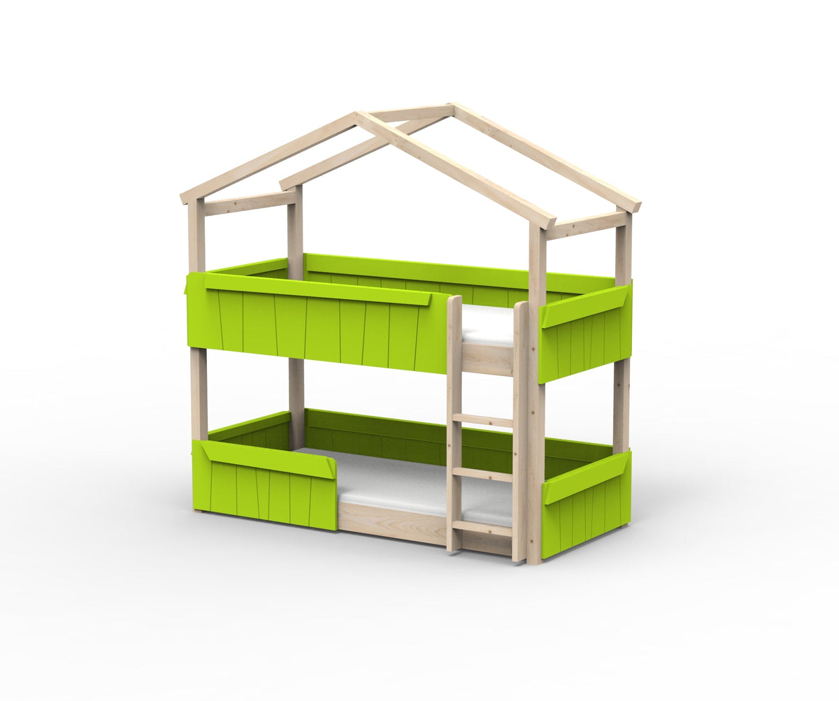 Mathy by Bols Star Light Hut Bunk Bed in Apple Green (Panels and guard rail)