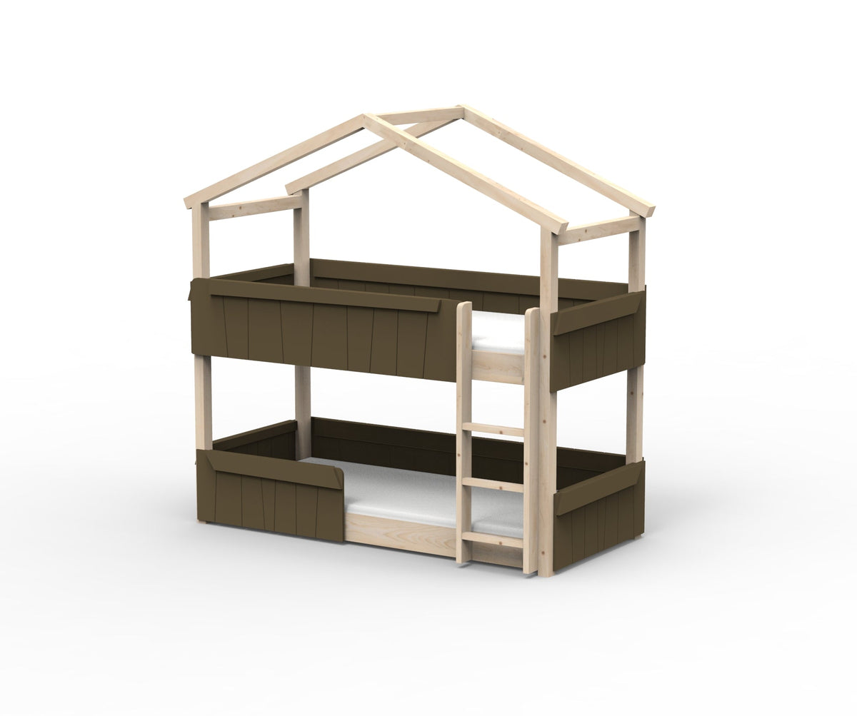 Mathy by Bols Star Light Hut Bunk Bed in Artichoke (Panels and guard rail)