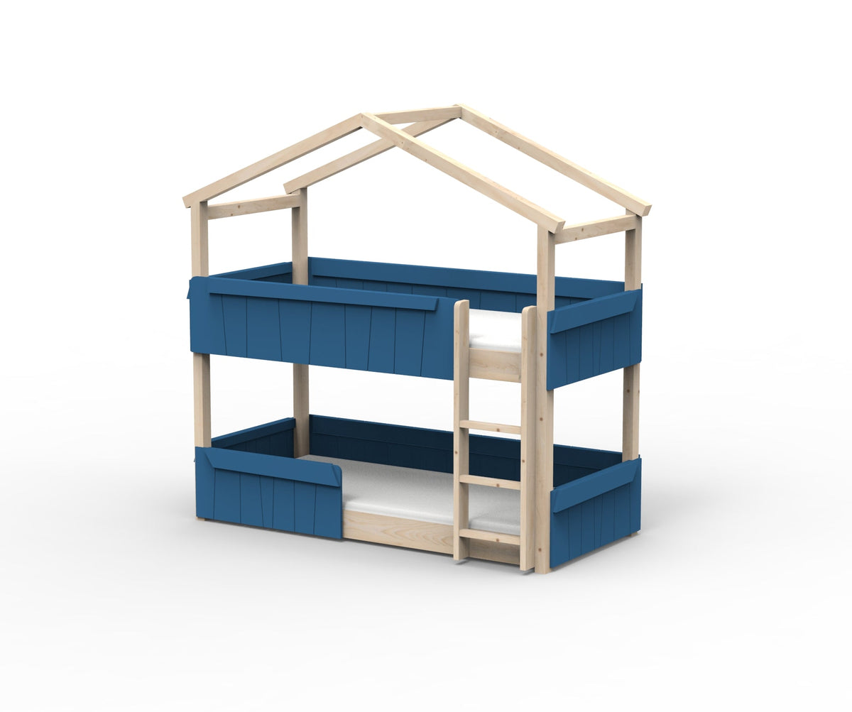 Mathy by Bols Star Light Hut Bunk Bed in Atlantic Blue (Panels and guard rail)
