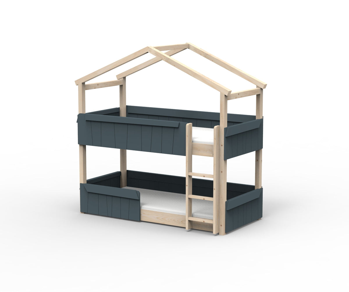Mathy by Bols Star Light Hut Bunk Bed in Basalt Grey (Panels and guard rail)