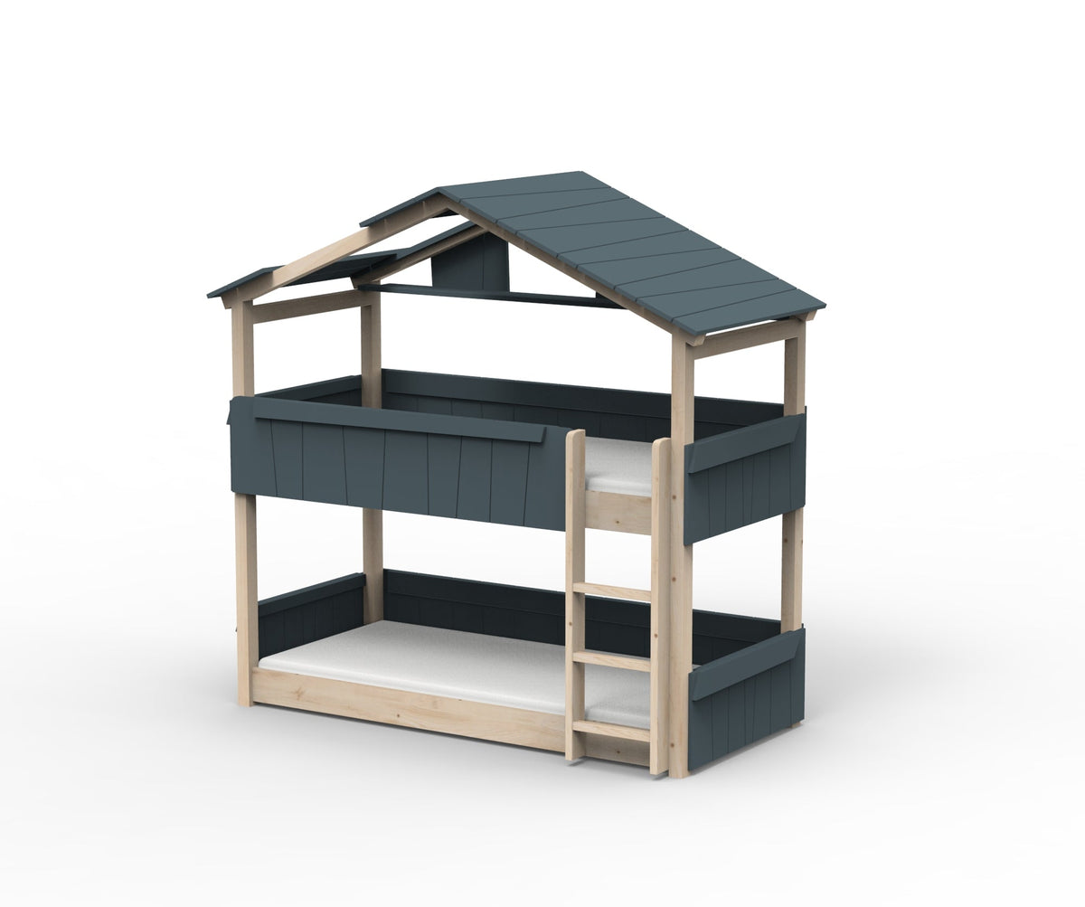 Mathy by Bols Star Light Hut Bunk Bed in Basalt Grey (Panels, roof and shelf)