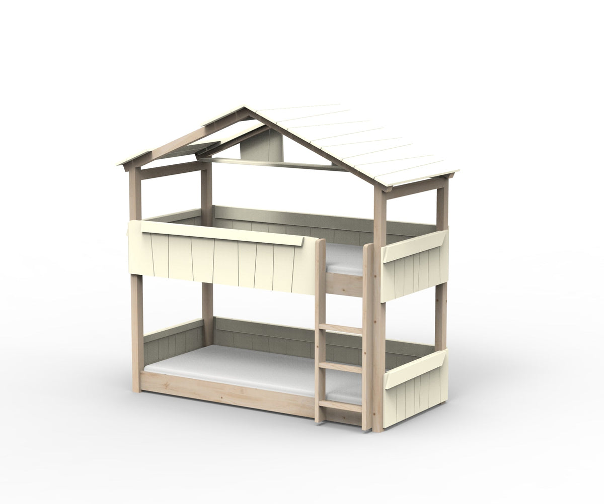 Mathy by Bols Star Light Hut Bunk Bed in Beige Ivory (Panels, roof and shelf)