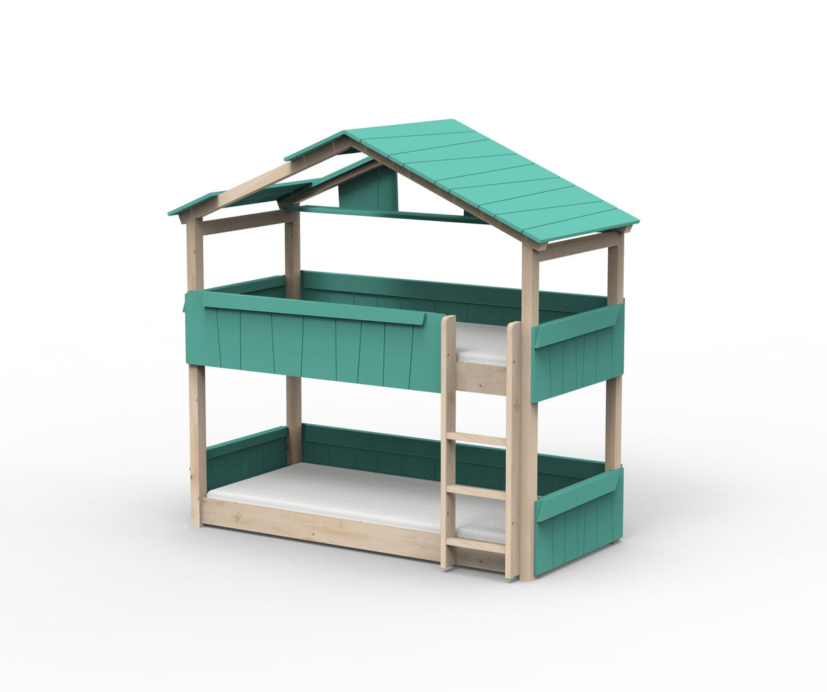 Mathy by Bols Star Light Hut Bunk Bed in Light Green (Panels, roof and shelf)