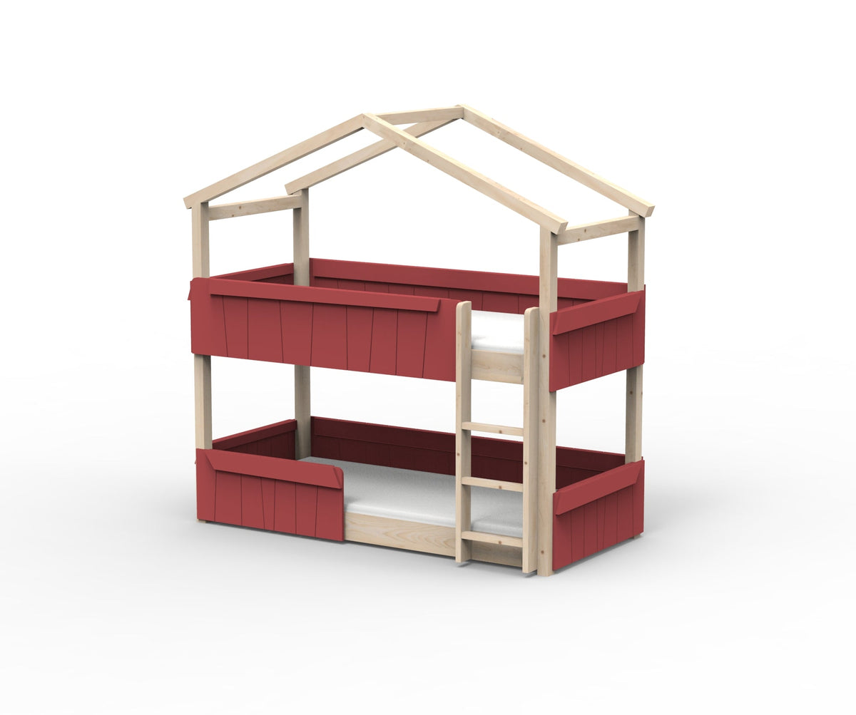 Mathy by Bols Star Light Hut Bunk Bed in Marsala (Panels and guard rail)