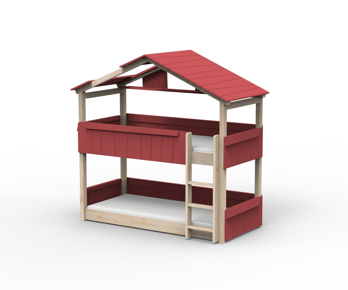 Mathy by Bols Star Light Hut Bunk Bed in Marsala (Panels, roof and shelf)