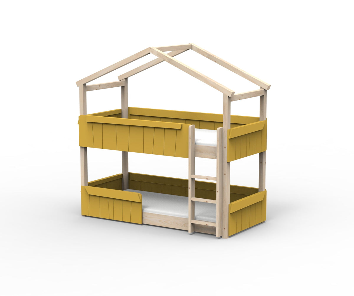 Mathy by Bols Star Light Hut Bunk Bed in Ochre (Panels and guard rail)