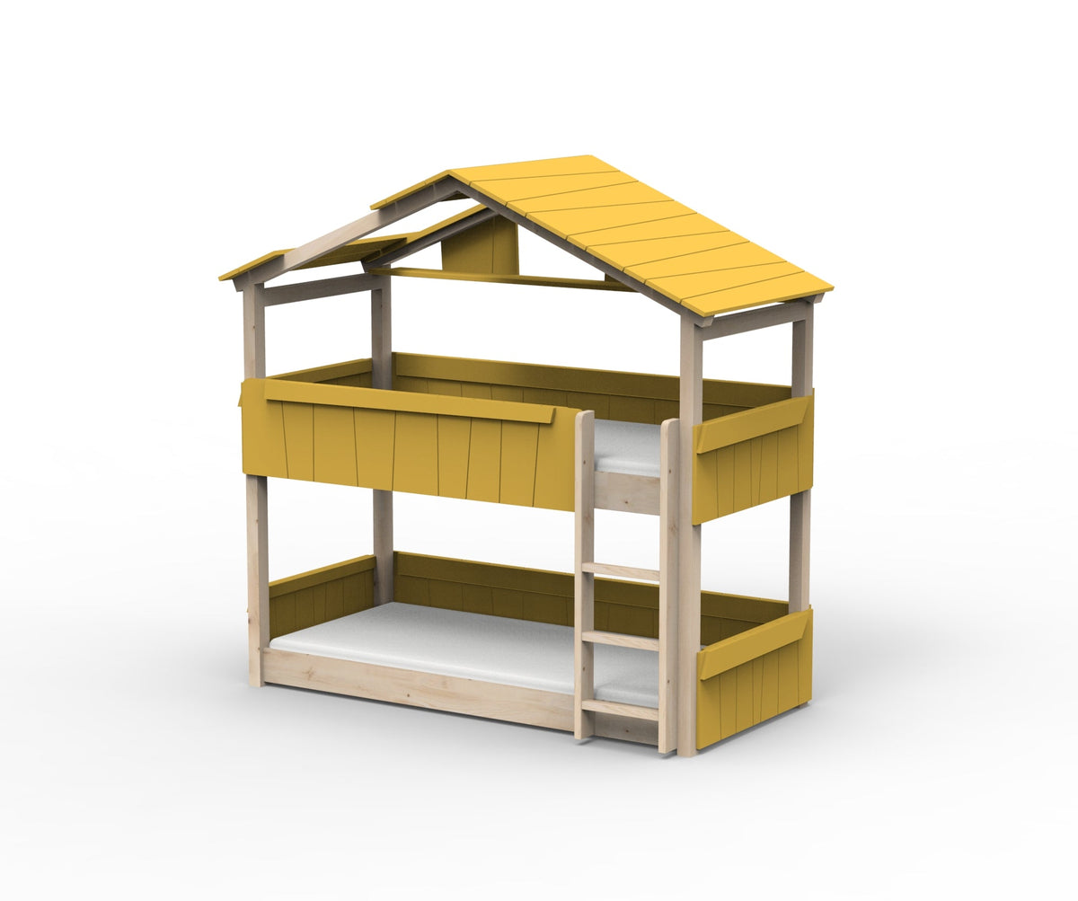Mathy by Bols Star Light Hut Bunk Bed in Ochre (Panels, roof and shelf)