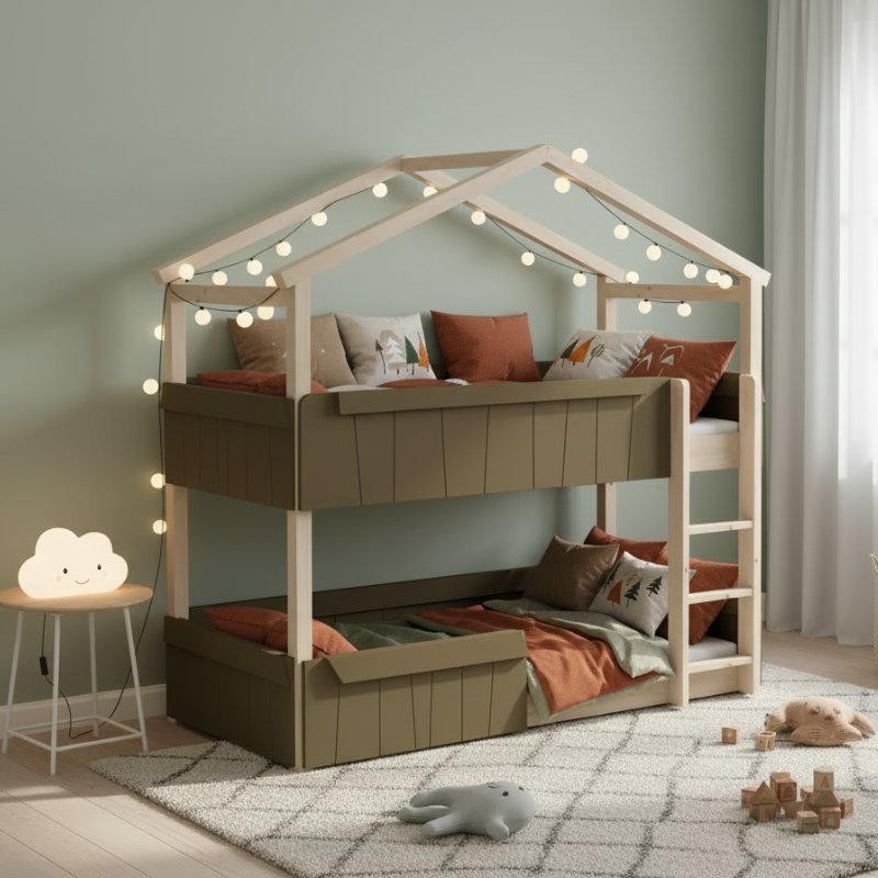Mathy by Bols Star Light Hut Bunk Bed