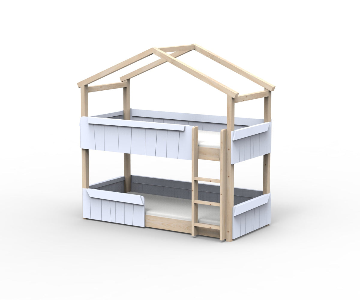Mathy by Bols Star Light Hut Bunk Bed in Powder Blue (Panels and guard rail)