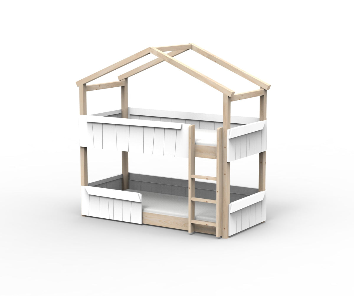 Mathy by Bols Star Light Hut Bunk Bed in White (Panels and guard rail)