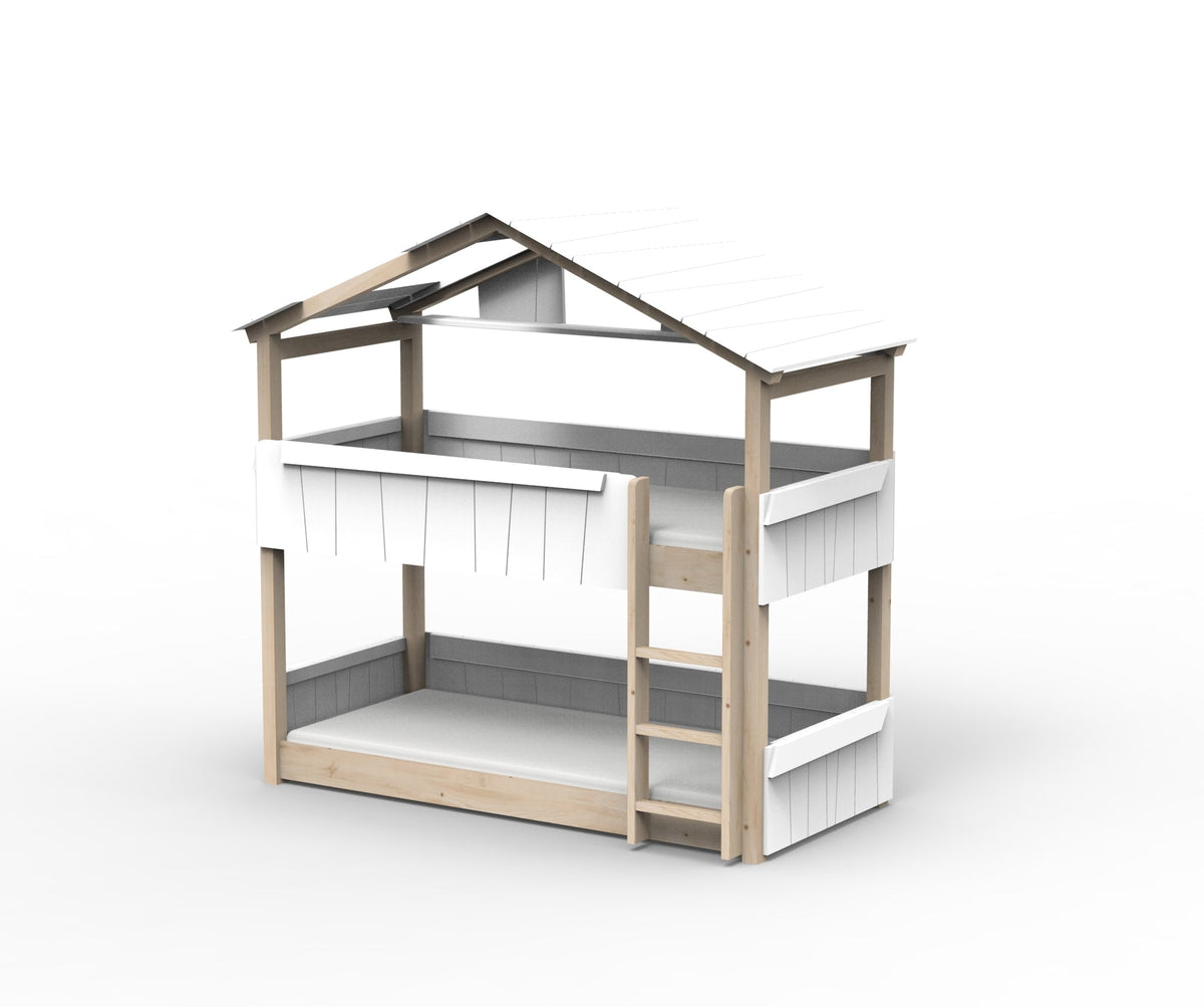Mathy by Bols Star Light Hut Bunk Bed in White (Panels, roof and shelf)