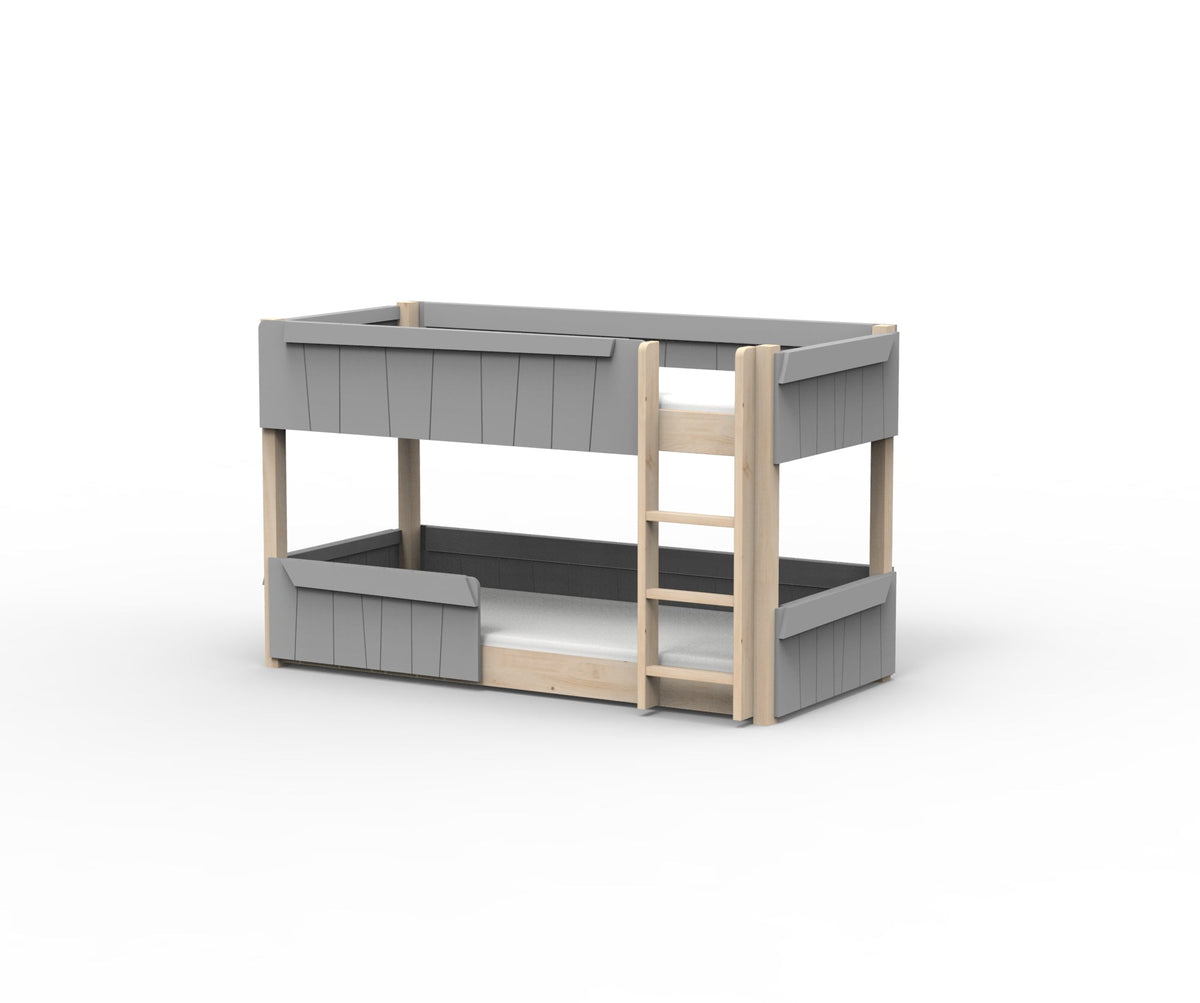 Mathy by Bols Star Light Montessori Low Bunk Bed in Cement Grey