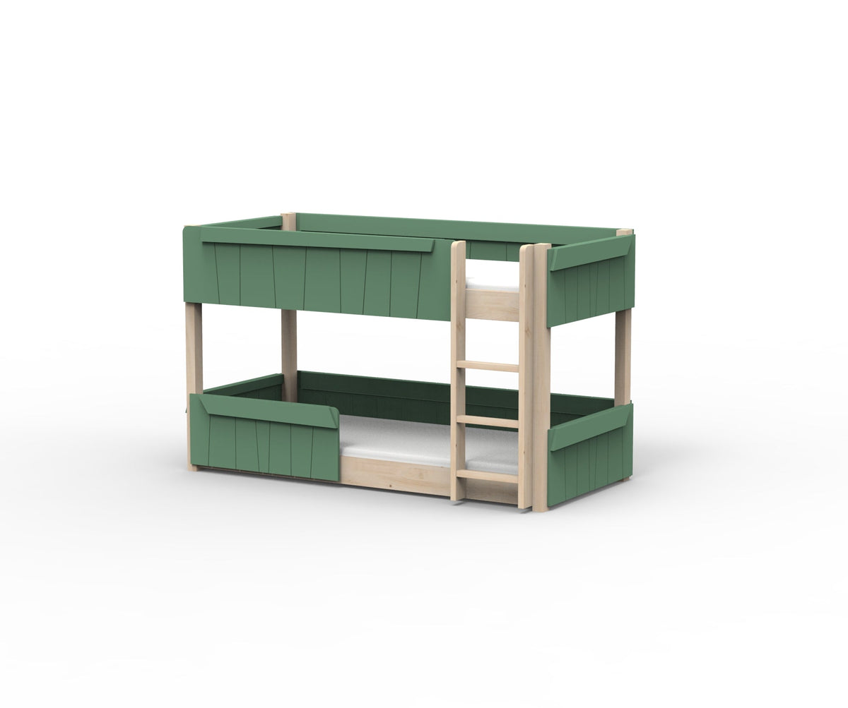 Mathy by Bols Star Light Montessori Low Bunk Bed in Jungle Green