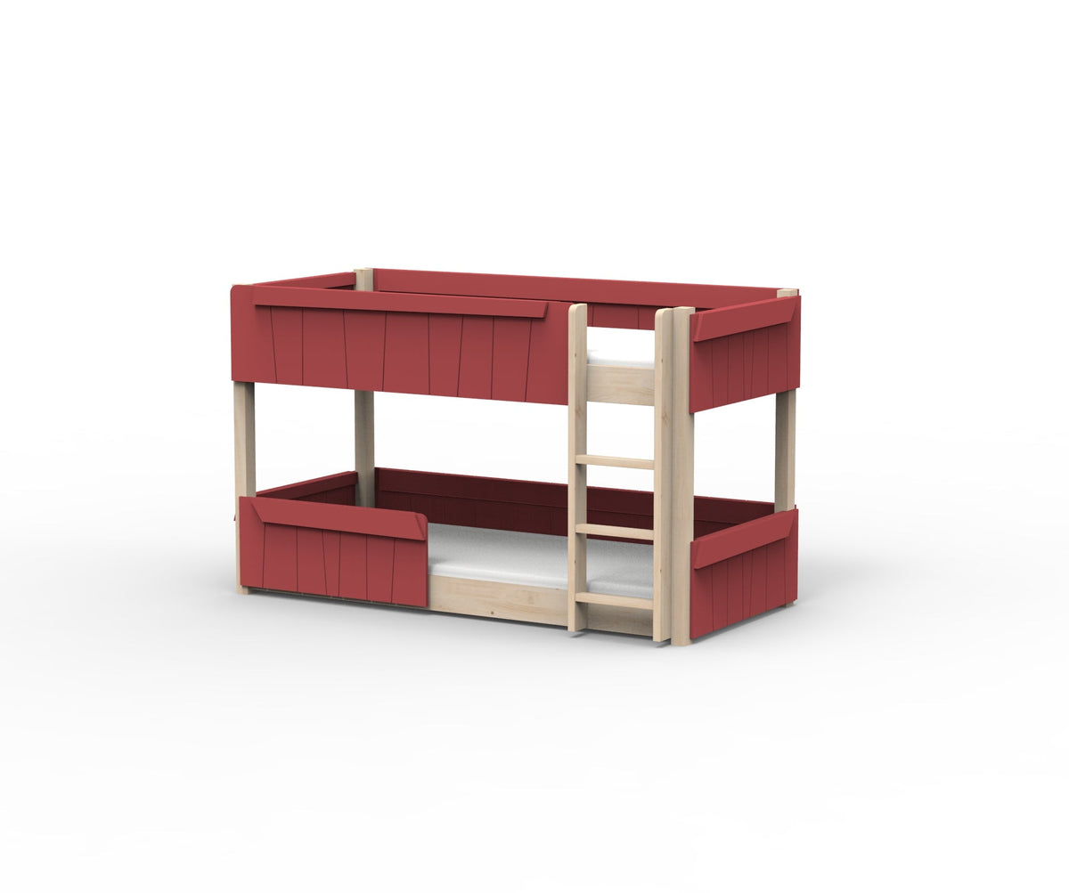 Mathy by Bols Star Light Montessori Low Bunk Bed in Marsala