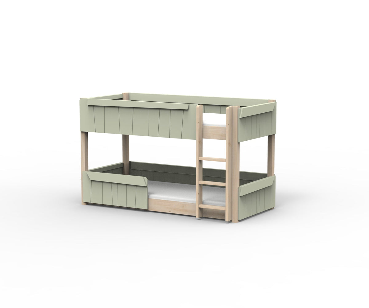 Mathy by Bols Star Light Montessori Low Bunk Bed in Moss Grey