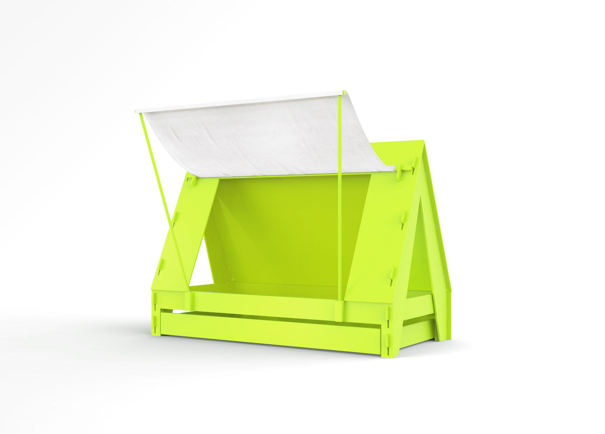 Mathy by Bols Tent Bed with Trundle in Apple Green