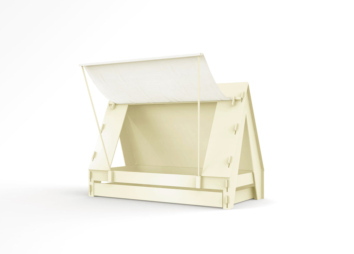 Mathy by Bols Tent Bed with Trundle in Beige Ivory