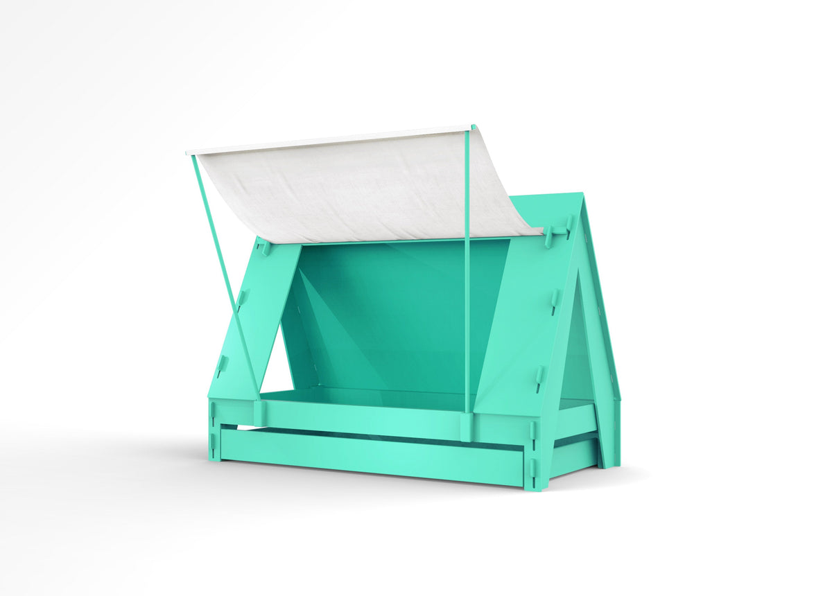 Mathy by Bols Tent Bed with Trundle in Light Green
