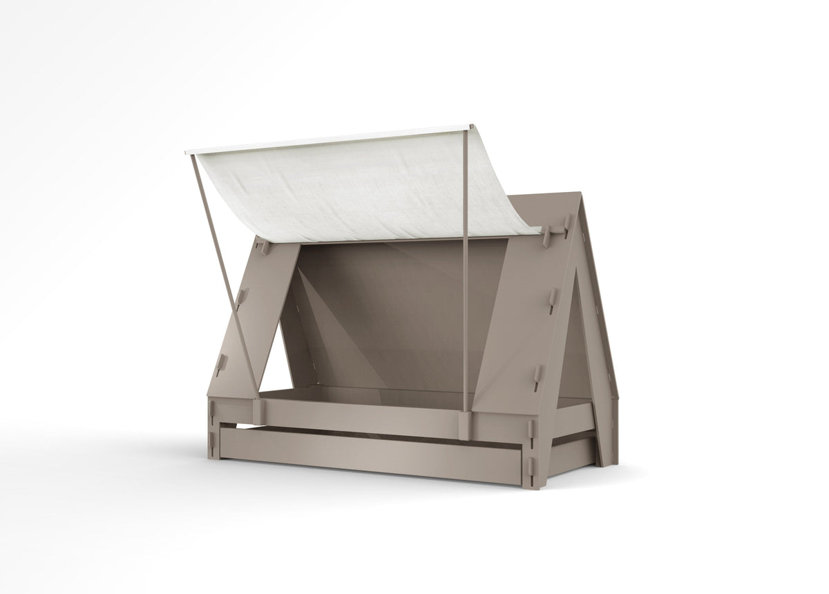 Mathy by Bols Tent Bed with Trundle in Linen