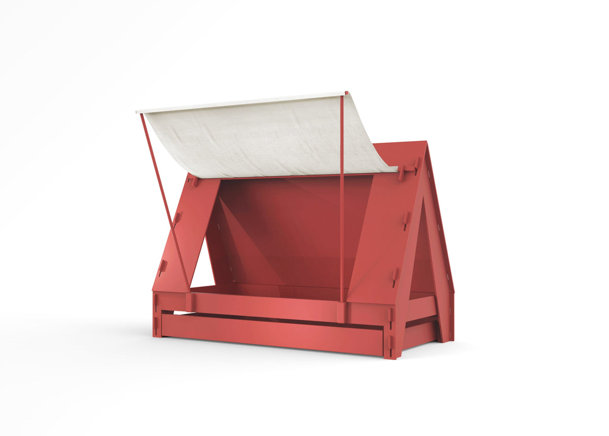 Mathy by Bols Tent Bed with Trundle in Marsala