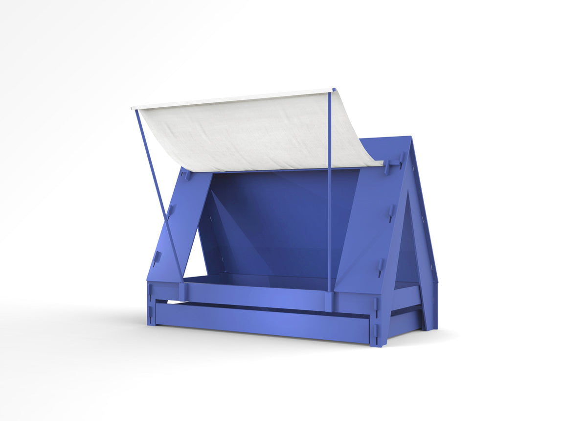 Mathy by Bols Tent Bed with Trundle in Marseille Blue