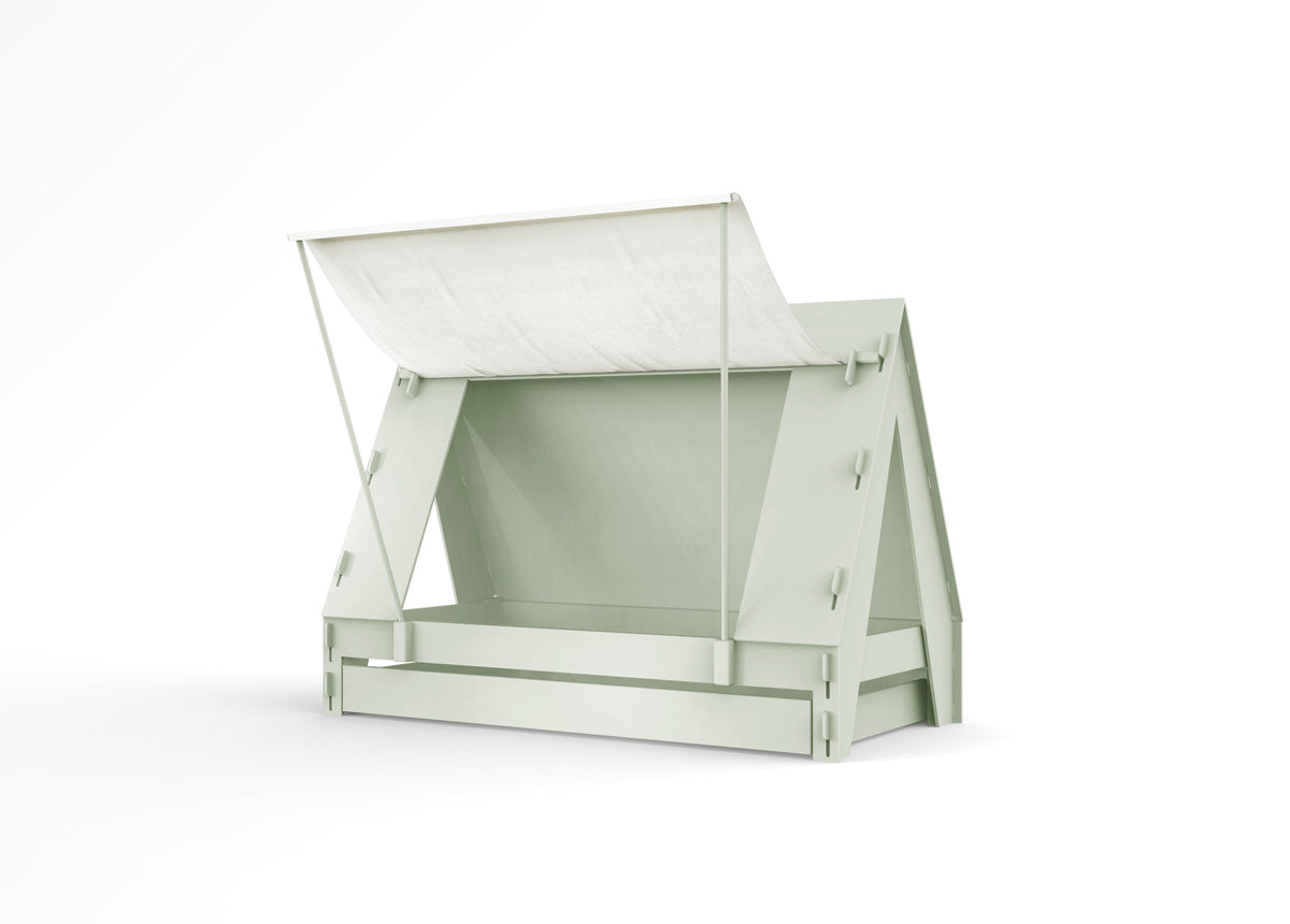 Mathy by Bols Tent Bed with Trundle in Moss Grey