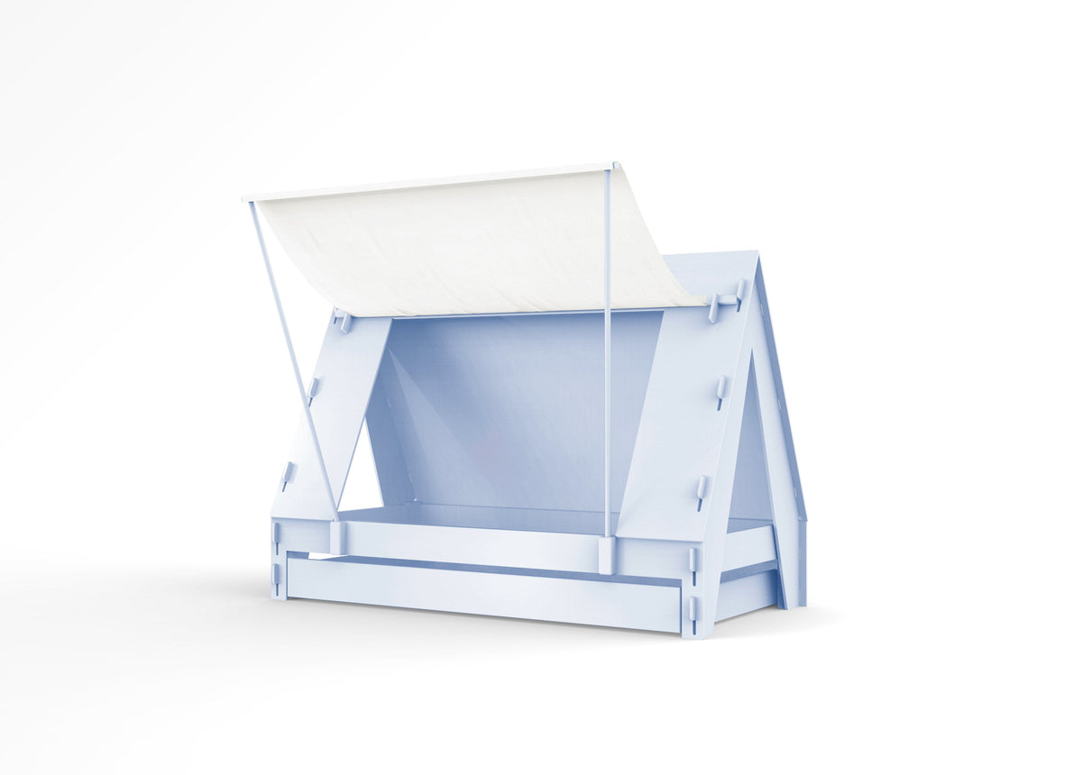 Mathy by Bols Tent Bed with Trundle in Powder Blue
