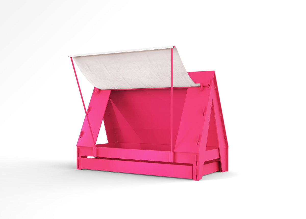 Mathy by Bols Tent Bed with Trundle in Summer Pink