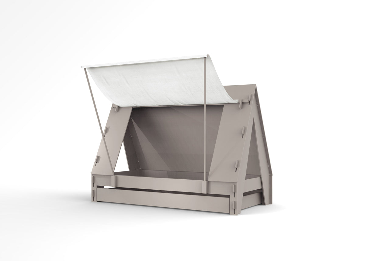 Mathy by Bols Tent Bed with Trundle in Taupe