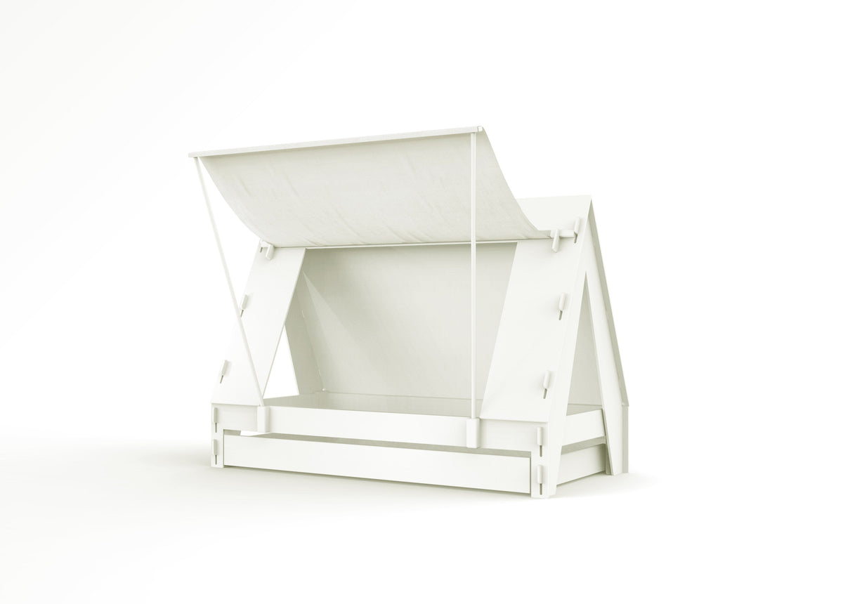 Mathy by Bols Tent Bed with Trundle in White