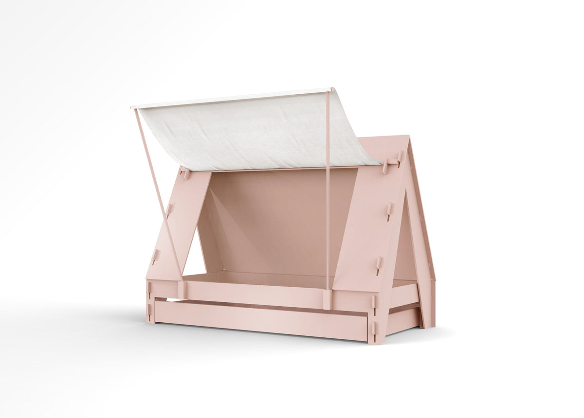 Mathy by Bols Tent Bed with Trundle in Winter Pink