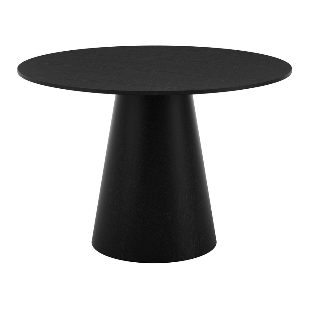 Mayfield round pedestal dining table in Black