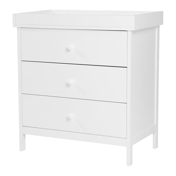 Meadow 3 drawer changing unit in White