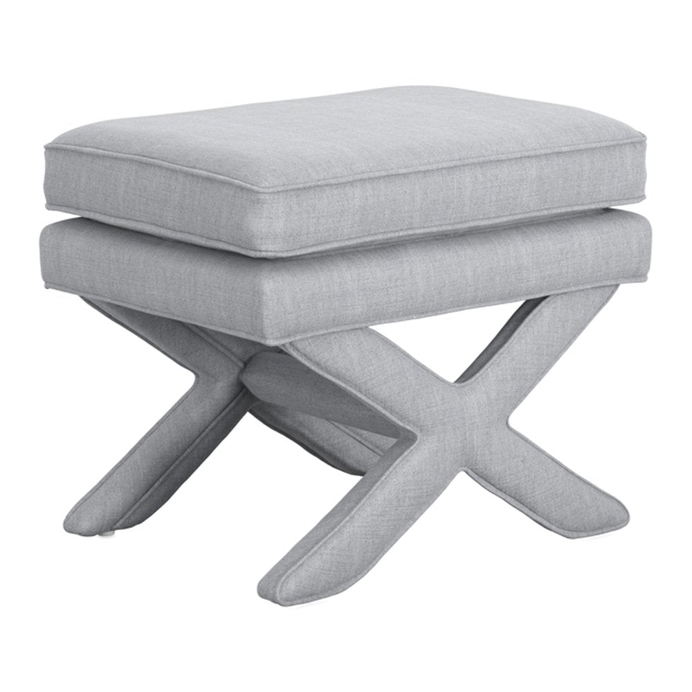 Melrose pillow top stool in Light Grey