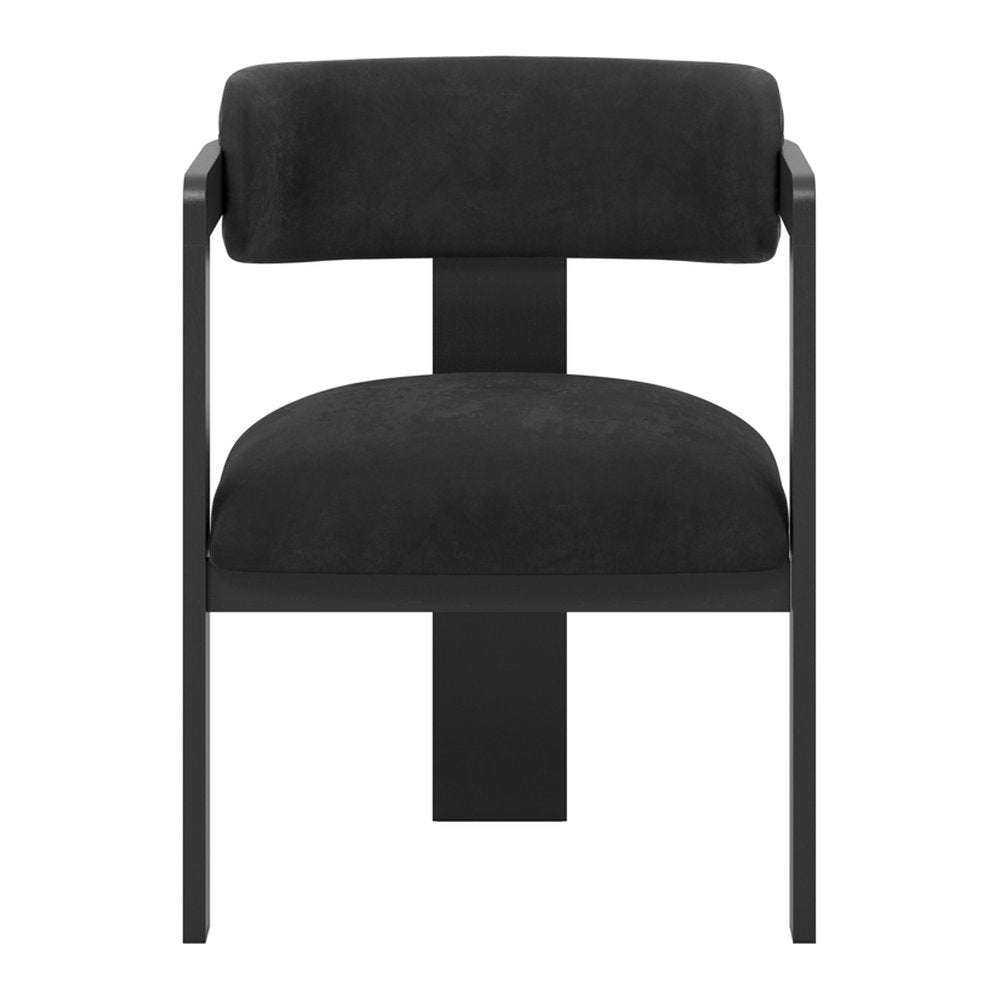 Moreton curved velvet dining chair
