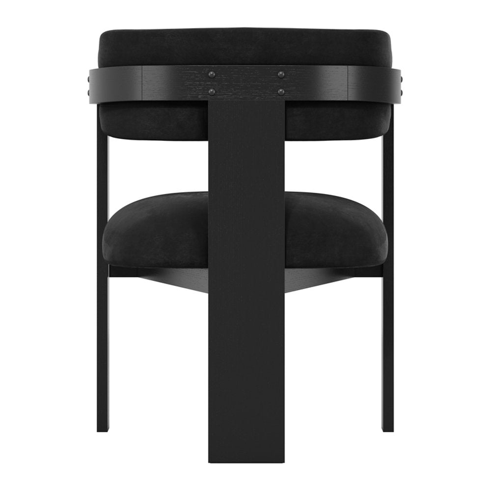 Moreton curved velvet dining chair