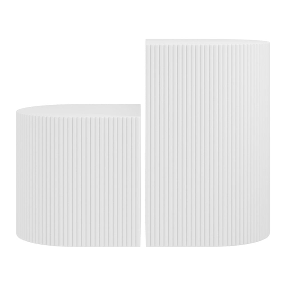 Mylor fluted side tables, set of 2