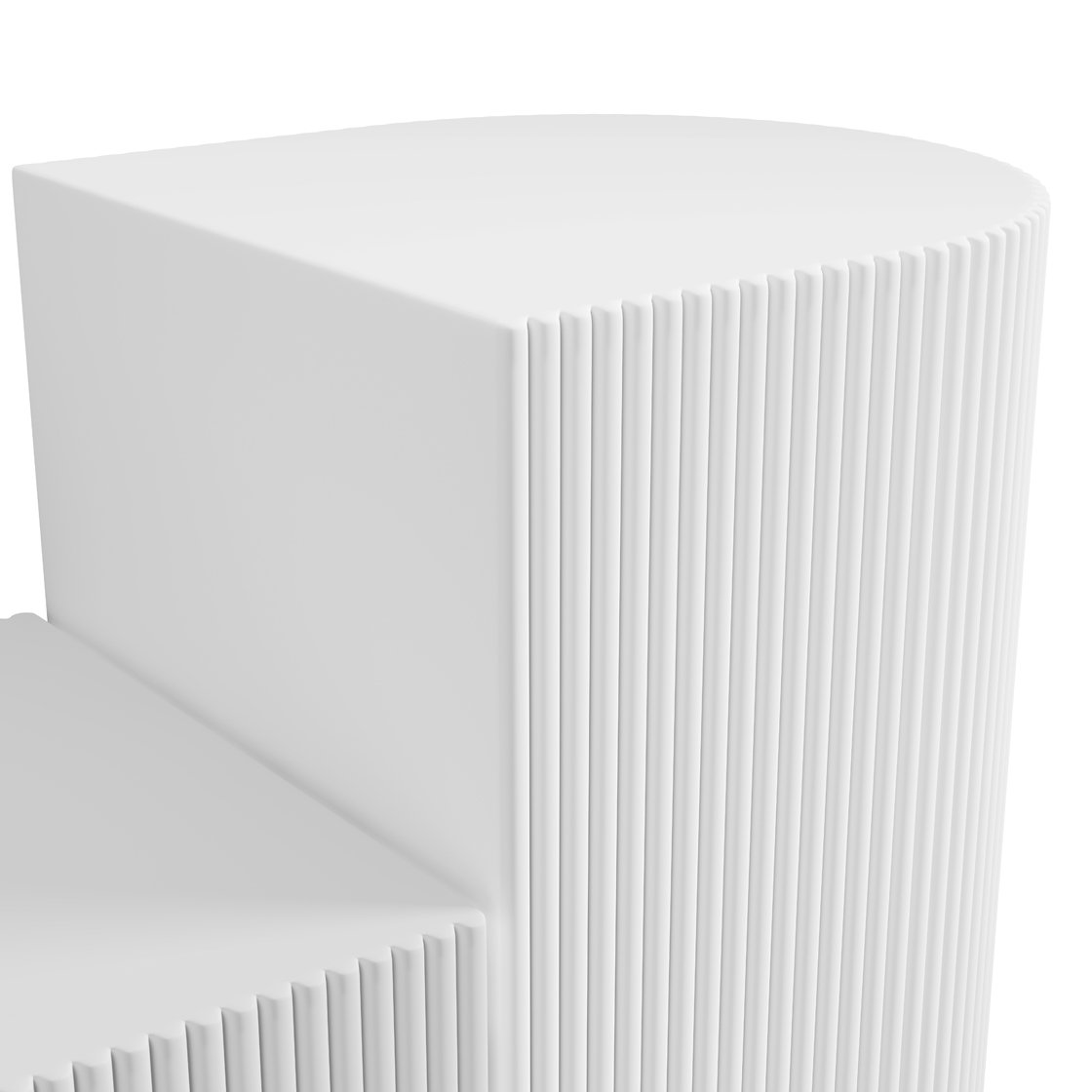 Mylor fluted side tables, set of 2