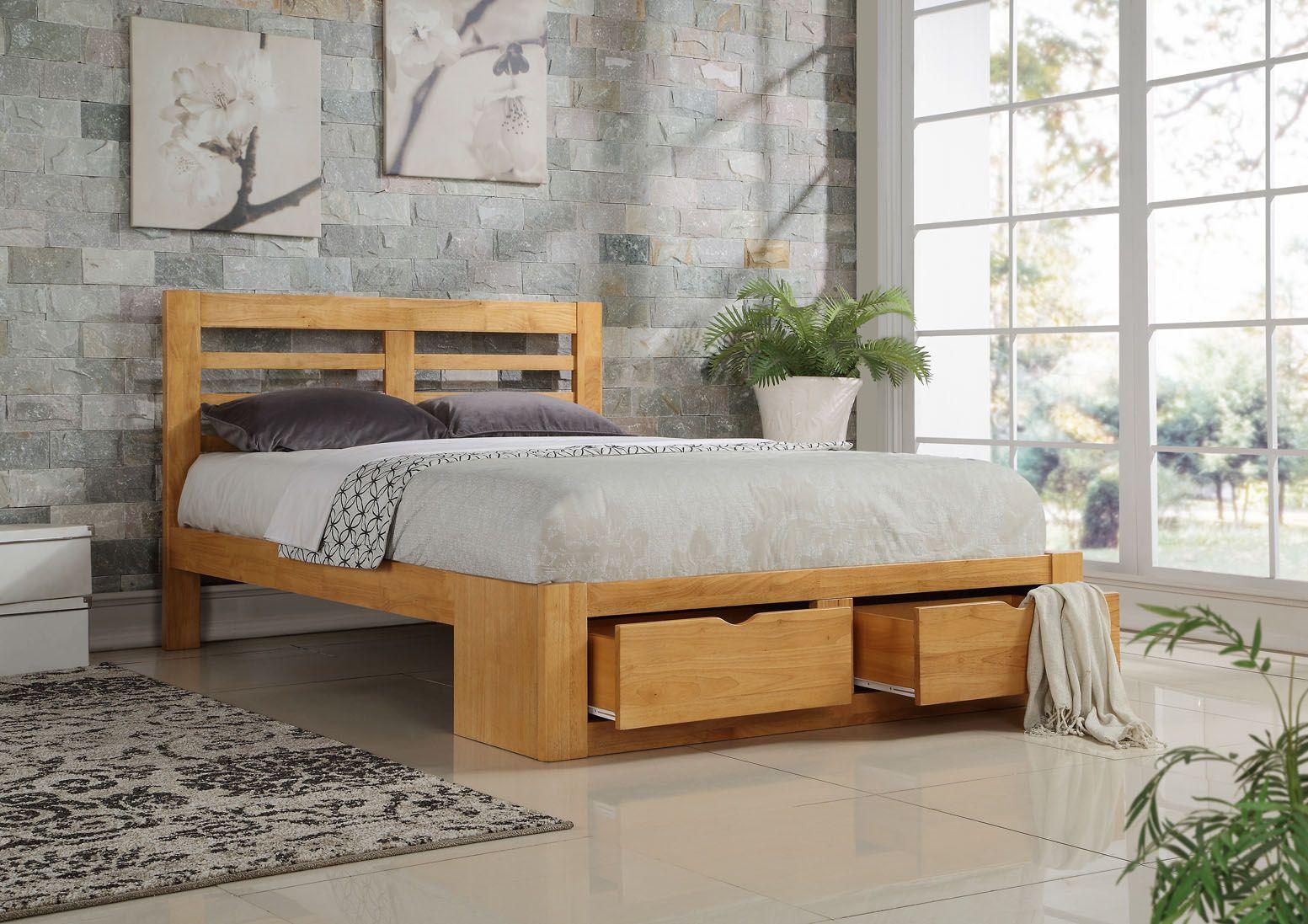 New Bretton Wooden Bed Frame - Hover