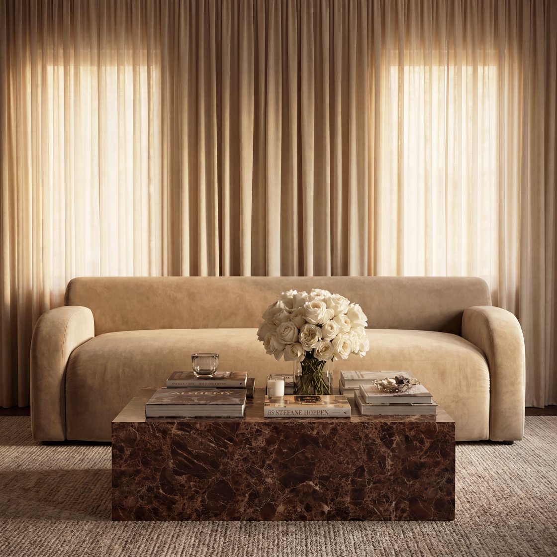 Newlyn marble effect coffee table